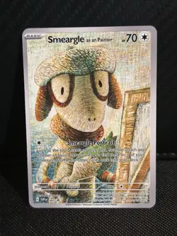 Smeargle as a Painter Pokemon Van Gogh Black Star Promo Custom Fan Art Card - Image 1