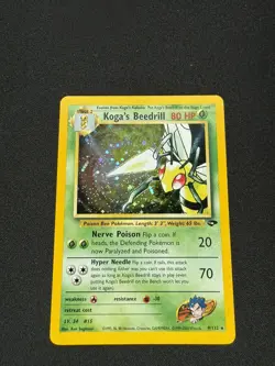 #4 Koga's Beedrill 9/132 Gym Challenge 2000 Holo Rare WOTC Pokemon Card TCG - LP - Image 1
