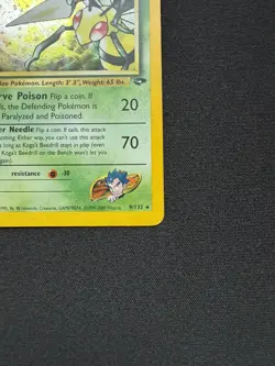 #4 Koga's Beedrill 9/132 Gym Challenge 2000 Holo Rare WOTC Pokemon Card TCG - LP - Image 3