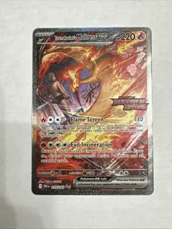 Pokemon TCG Team Rockets Moltres EX Destined Rivals Card 229/182 SIR Stamped - Image 1