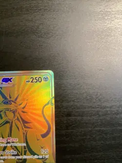 Pokemon Solgaleo GX Black Star Promo Gold Full Art Holo Card SM104a Sun & Moon - Image 3