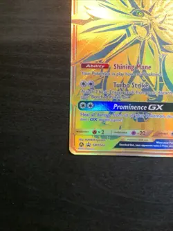 Pokemon Solgaleo GX Black Star Promo Gold Full Art Holo Card SM104a Sun & Moon - Image 5