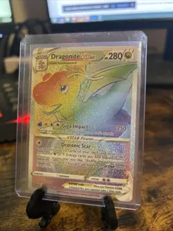 Pokemon TCG Dragonite VSTAR Holo Ultra Rare Card Pokemon Go 81/78 - Image 1