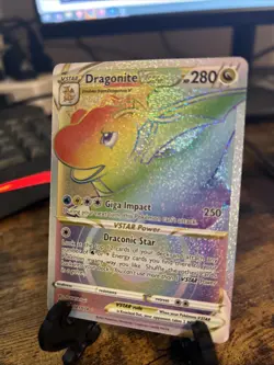 Pokemon TCG Dragonite VSTAR Holo Ultra Rare Card Pokemon Go 81/78 - Image 3