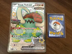 Pokemon Great Tusk ex 072 Paldean Fates Stamped Jumbo Card Promo - Image 1