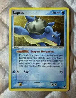 Pokemon TCG: Lapras 8/92 Legend Maker Holo Rare Card Heavy Play - Image 1