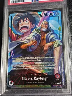2025 Silvers Rayleigh OP12-001 English Alt Art Leader One Piece Card PSA 10 - Image 3