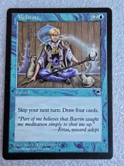 MTG Meditate Tempest Rare Instant Reserved Magic The Gathering - Image 1
