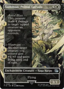 Summon: Primal Garuda (Borderless) U FINAL FANTASY 360 NM MTG - Image 1