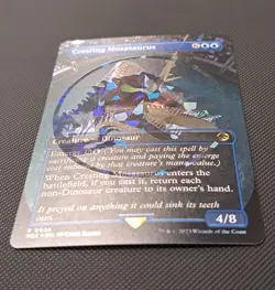 MTG - Cresting Mosasaurus (Borderless) (Emblem Foil) #028 - Jurassic World - Image 3