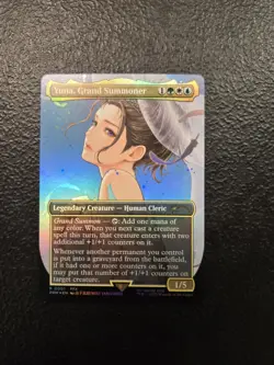 MTG Yuna, Grand Summoner NM EN Borderless Foil PROMO 0001 FINAL FANTASY EDH New - Image 1