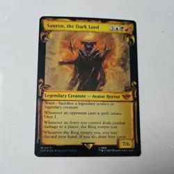 MTG - LotR - Sauron, the Dark Lord - Showcase Scroll Silver Foil - Mythic 0675 - Image 1