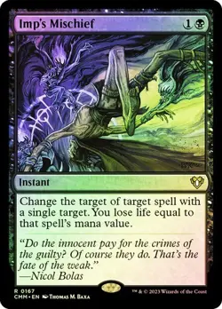 Imp's Mischief FOIL - 0167 - Rare - Commander Masters CMM MTG - Image 1