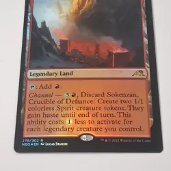 MTG Sokenzan, Crucible of Defiance Kamigawa: Neon Dynasty Foil Rare 276 NM - Image 2