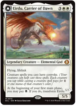 Eirdu, Carrier of Dawn Isilu Twilight MTG NM ECL Non Foil Regular Art Near Mint - Image 1