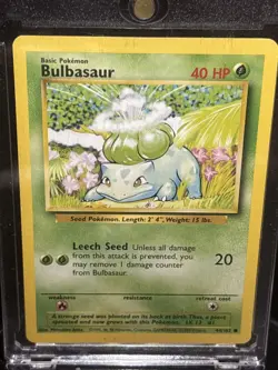 Pokemon TCG Bulbasaur Base Set 44/102 Regular Unlimited Common - Image 1