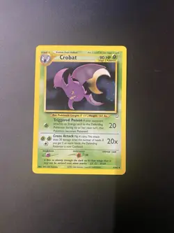 Pokemon TCG Crobat Neo Revelation Holo Rare Card 4/64 Unlimited NM - Image 1