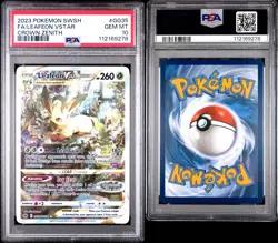 2023 POKEMON SWORD & SHIELD CROWN ZENITH #GG35 FULL ART/LEAFEON VSTAR PSA 10 - Image 3