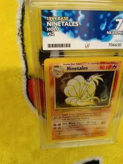 Pokemon Base Set 1999 Ninetales 12/102 Ace Graded 7 Near Mint Holo - Image 2