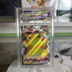 ACE 10 Gem Mint Pokemon SWSH062 Pikachu VMAX Celebrations Figure Collection - Image 1