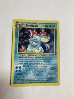 Pokemon Feraligatr 4/111 Neo Genesis Unlimited Holo NM - Image 1