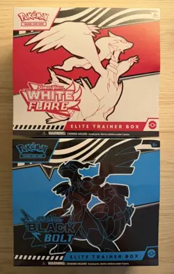 Pokemon TCG Black Bolt & White Flare ETB (Set of 2)! Factory sealed! - Image 1