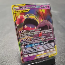 Pokemon TCG - Muk and Alolan Muk Tag Team GX - (Full Art) 61/214 - NM Condition - Image 3