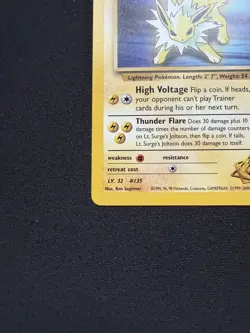 Pokemon TCG Lt. Surge's Jolteon Gym Challenge 28/132 WOTC Condition LP - Image 4