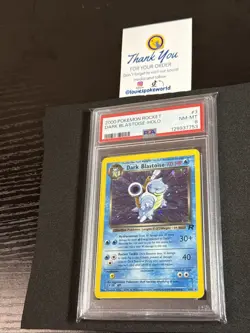2000 Pokemon Rocket Dark Blastoise Holo #3 - PSA 8 - (Corner Swirl) 🌀 - Image 3