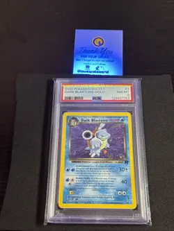 2000 Pokemon Rocket Dark Blastoise Holo #3 - PSA 8 - (Corner Swirl) 🌀 - Image 4