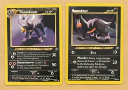 Pokemon TCG Houndour Houndoom Neo Discovery 23/75 and 39/75 Non Holo - Image 1