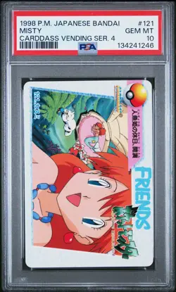 PSA 10 2025 CERT POP 50 MISTY 1998 POKEMON JPN BANDAI CARDDASS VENDING #121 - Image 1