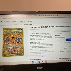 Pokemon TCG Charizard EX Obsidian Flames 228/197 Flame & Energy - Image 3