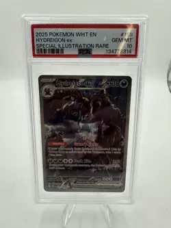 2025 POKEMON WHITE FLARE SIR HYDREIGON EX PSA 10 #169 - Image 1