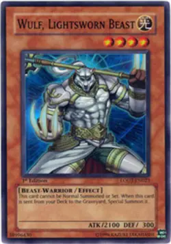 Yugioh! LP Wulf, Lightsworn Beast - LODT-EN023 - Super Rare - 1st Edition Lightl - Image 1
