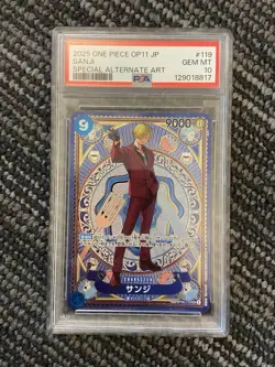One Piece Sanji SEC OP06-119 SP Parallel a Fist of Divine Speed PSA 10 Japanese - Image 1