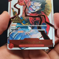 Monkey D. Luffy OP13 3rd Anniversary Winner One Piece TCG English ST01 012 Dent - Image 5