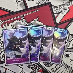 One Piece Card Game Trafalgar Law SR OP05-069 Playset x4! - Image 1