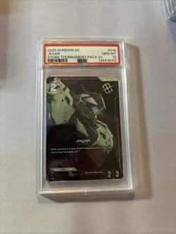 Gundam Card Game: Jegan GD01-016 Store Tournament Winner Promo Alt Art PSA10 - Image 1