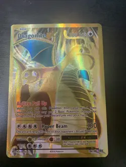 Dragonite EX (106/108) XY Evolutions Full Art Gold LP Ultra Rare Pokemon Card - Image 1