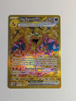 Secret Gold Hyper Rare Charizard EX Obsidian Flames 228/197 Pokemon card - Image 1