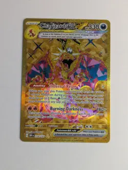 Secret Gold Hyper Rare Charizard EX Obsidian Flames 228/197 Pokemon card - Image 2
