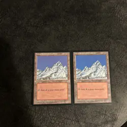 Mtg SNOW-COVERED MOUNTAIN Ice Age Snow Land x2 of these cards. - Image 1