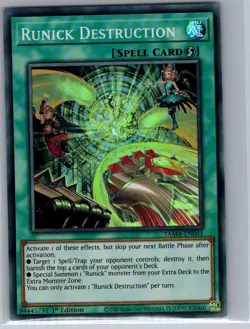 Runick Destruction TAMA-EN031 Tactical Masters - Yu Gi Oh Card - NM - Image 1