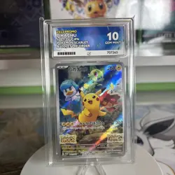 ACE 10 Gem Mint Pikachu Promo 001/SV-P - Scarlet & Violet Japanese Graded Card - Image 1
