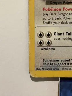 Pokemon Dark Dragonite Card 5/82 Team Rocket RARE MISPRINT Holo Error READ DESC - Image 5