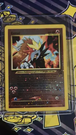 Entei 34 Black Star Movie Promo Reverse Holo Pokemon Card - Image 1