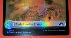 MTG: MAGIC - *PLAINS* BASIC LAND, #304/MH3/ NM FOIL/ UNPLAYED - Image 2