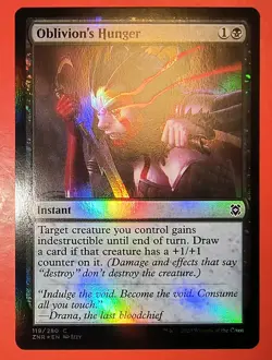 MTG: ZENDIKAR RISING, OBLIVION'S HUNGER, FOIL, 119/280, NM, COMMON, ZNR, - Image 1