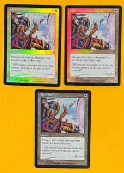 MTG HOLY DAY (Foil) (x3) Invasion (OldManMTG 011-745) - Image 1